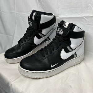 Nike Air Force 1 07 High LV8 Size 9.5 Shoes Sneaker Black White Grey CI1118-001
